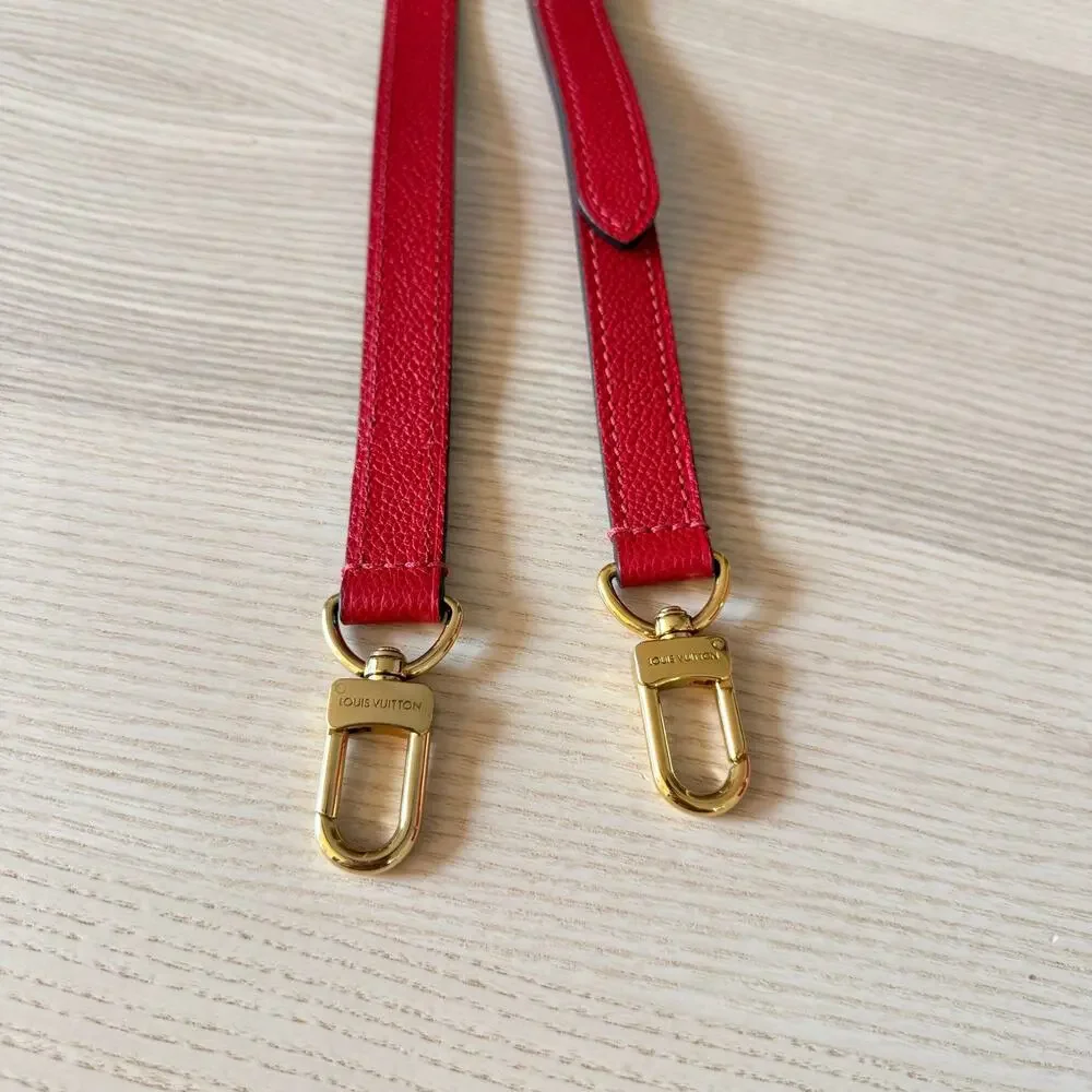 Louis Vuitton Monogram Pochette Metis Empreinte Leather Red